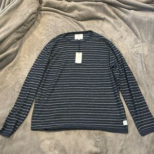 Men’s Jack & Jones Jcolope knit crew neck. Navy and white stripe. Xxl. NWT